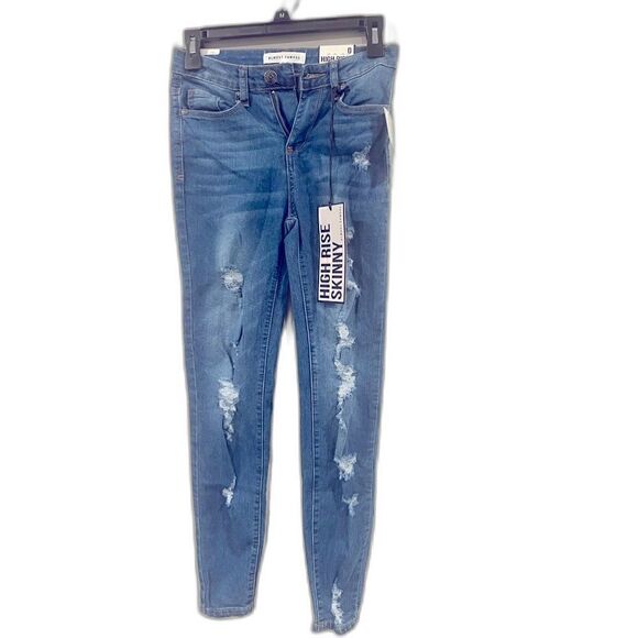 Almost Famous Super High Rise Skinny blue size 0 - Picture 2 of 4